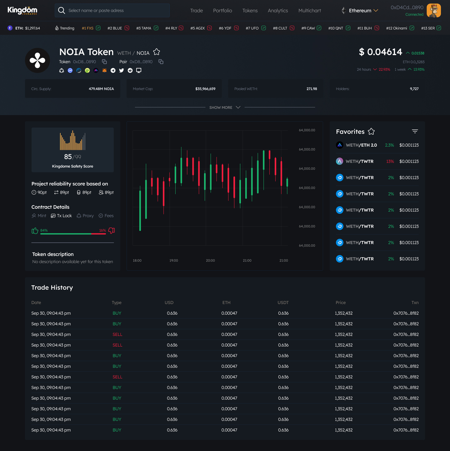 Kingdom Exchange Dark Theme Ecosystem