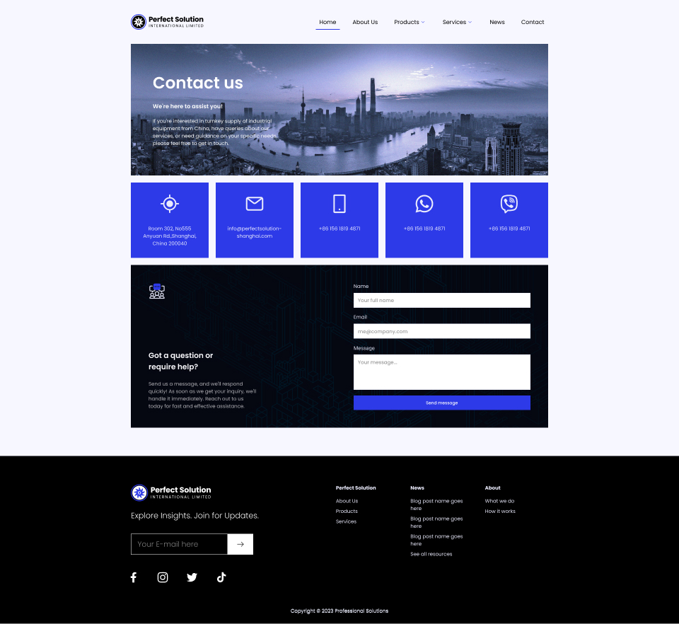 Perfect Solutions Page View